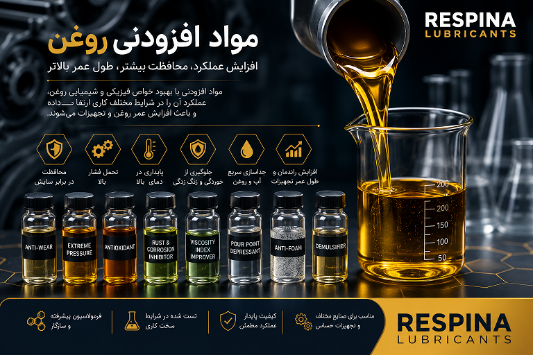 مواد افزودنی روغن -ضدکف - ضد اکسیداسیون و ضدخوردگی