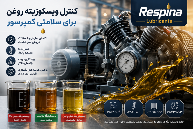 کنترل ویسکوزیته روغن برای سلامتی کمپرسور