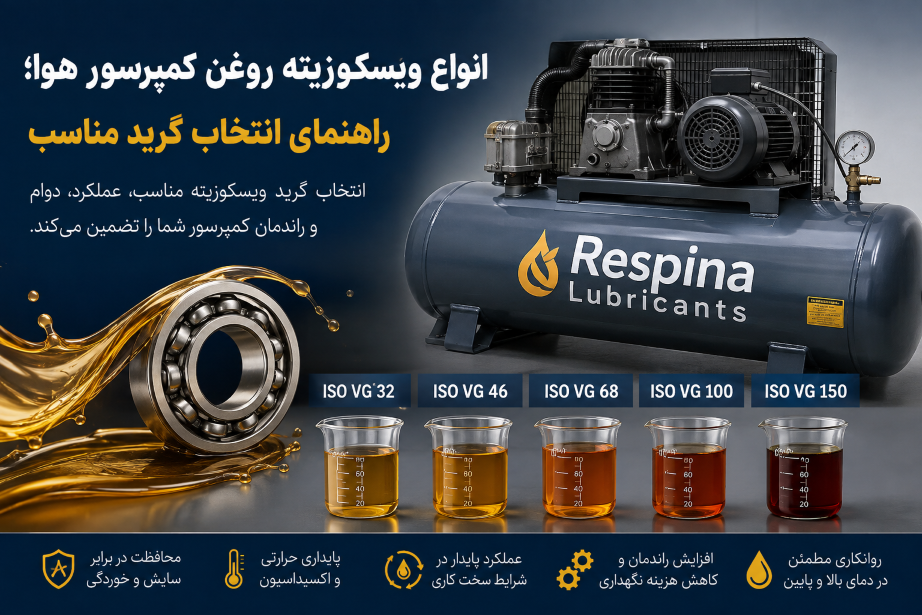 انواع ویسکوزیته روغن کمپرسور هوا؛ راهنمای انتخاب گرید مناسب
